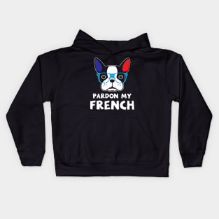 Pardon My French Funny French Bulldog Frenchie Kids Hoodie